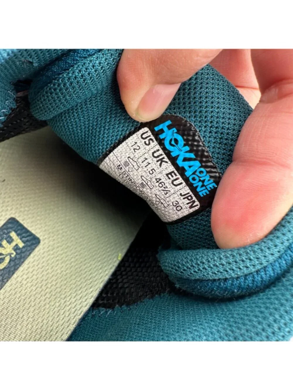 Hoka One One Stinson ATR 6 Men Size 12 1110506 BCBT Blue Coral Butterfly Shoes